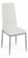 Стул Easy Chair (mod. 24) металл/экокожа, 40x42x95.5, слоновая кость/серый (поставляется по 4 шт)