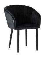 Стул с подлокотниками Нейтон велюр черный фото Стул с подлокотниками Нейтон велюр черный. Фото №1