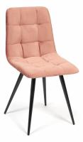 Стул CHILLY (mod. 7095) ткань/металл, 53х47х88 см, высота до сиденья 50 см, коралловый barkhat 15 /черный (поставляется по 4 шт)
