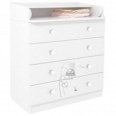 Комод пеленальный Polini kids French 1580 Amis, белый фото Комод пеленальный Polini kids French 1580 Amis, белый. Фото №2