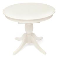 Стол обеденный BEATRICE NEW (Беатриче New)дерево гевея/мдф, 90+35х90х76 см, pure white (402). Фото №1