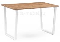 Стол деревянный Лота Лофт 120 25 мм дуб вотан / белый матовый