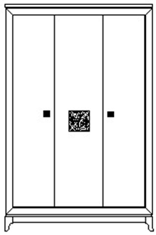 Шкаф для одежды Сабрина ММ-302-01/03Б (альба). Фото