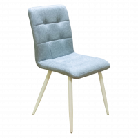 Стул Доби (Каркас (белый 9016 матовый) тк. коллекции Safari голубой 020)