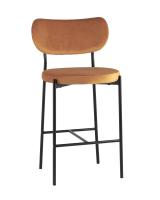 Стул полубарный Барбара велюр терракотовый фото Стул полубарный Барбара велюр терракотовый. Фото №1