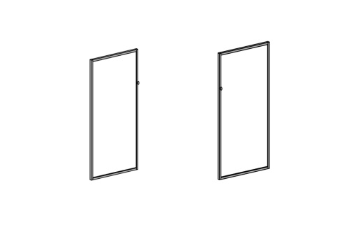 Дверь (стекло в алюминиевой рамке) Европа Лайт. Фото №1