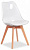 Стул Secret De Maison TULIP  (mod. 73) дерево/пластик/ПУ, 53 х 49 х 83 см , прозрачный/Transparent, подушка белая/Cushion whit (поставляется