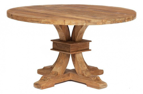 Стол обеденный Secret De Maison Romano дерево тик, 140х140х78см, натуральный. Фото №1