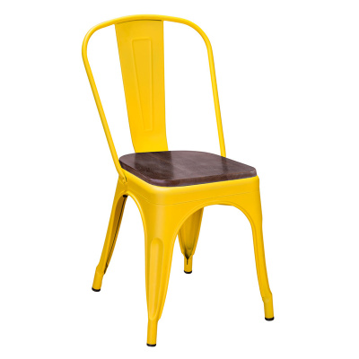 Стул TOLIX WOOD желтый. Фото