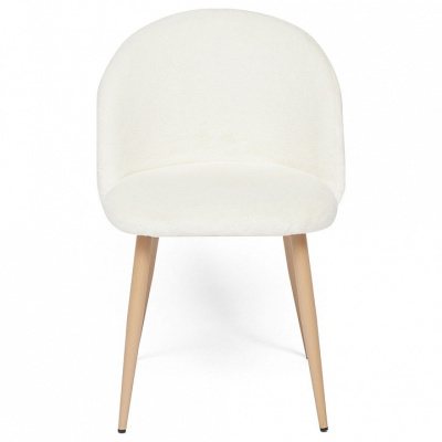 Стул  MELODY (mod. 7003) металл,ткань, 46 х 47 х 77 х 52 см, белый плюш/бук (Поставляется только по 4 шт). Фото №2