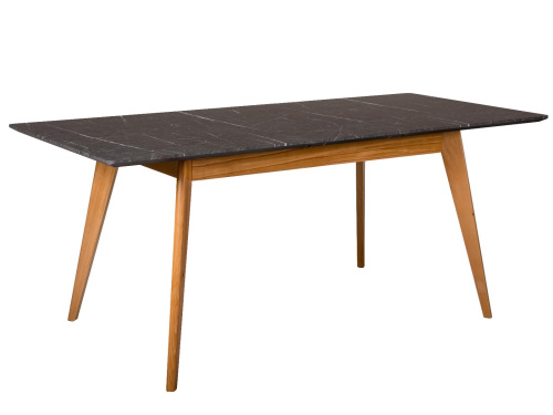 Стол Лунд раскладной 140-180 БУК-Мрамор Графит. Фото №3