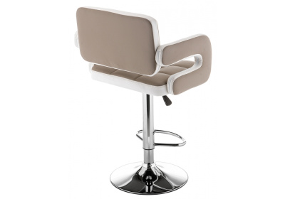 Барный стул Bent бежевый / белый. Фото №4