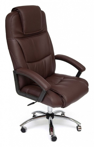 Компьютерное кресло BERGAMO хром кож/зам, коричневый, 36-36  id -. Фото №1