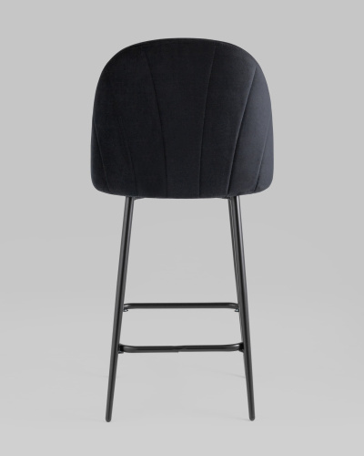 Стул полубарный Логан велюр черный. Фото №6