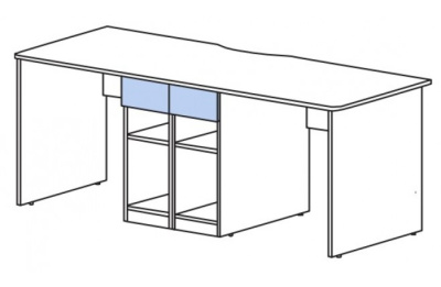 Стол на два рабочих места с тумбами Силуэт. Фото №2