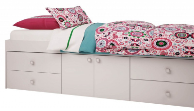 Кровать Polini kids Simple 3100 Н, белый. Фото