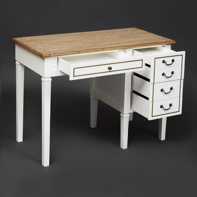 Стол письменный Secret de Maison CHATEAUBRIANT (mod. BRN25) красное дерево, 100x50x78, White (белый)/Walnut (орех). Фото №2