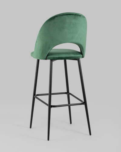 Стул барный Меган велюр зеленый. Фото №7