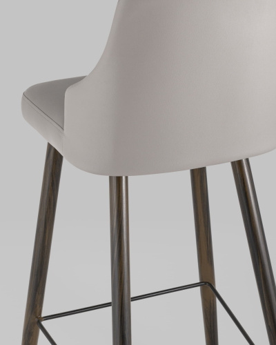 Стул барный Коналл экокожа серый. Фото №8