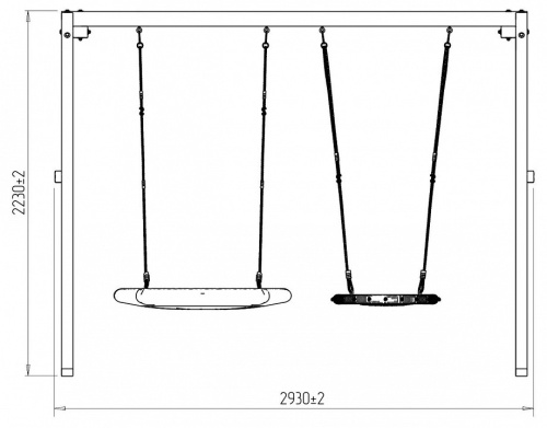 Качели детские Р911-22, коричневый. Фото №9