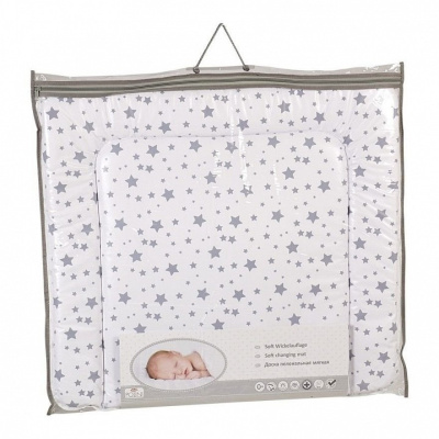 Матрас пеленальный Polini kids Звезды, белый. Фото