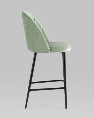 Стул полубарный Логан велюр фисташковый. Фото