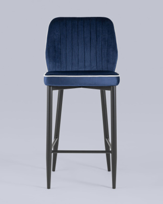Стул полубарный Лоренс велюр синий. Фото