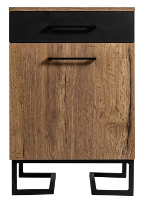 Тумба для обуви с ящиком Loft Дуб табак/Графит. Фото