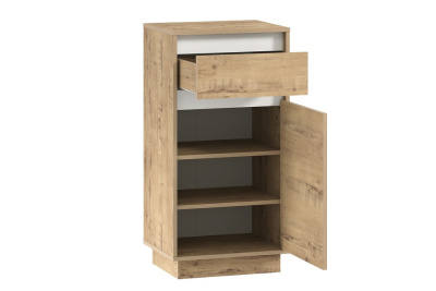 Тумба для обуви  НМ 011.05 Virginia Белый Скандинавский/Дуб Бунратти. Фото