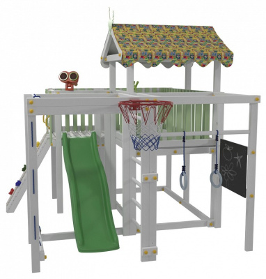 Комплекс игровой ДК3Б, бирюзовый, серый. Фото