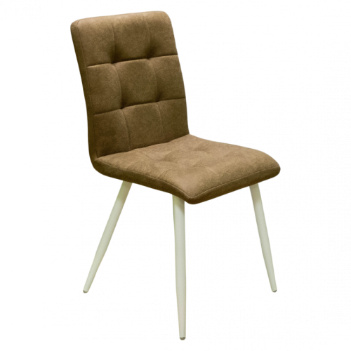 Стул Доби (Каркас (белый 9016 матовый) тк. коллекции Safari коричневый 021). Фото №1