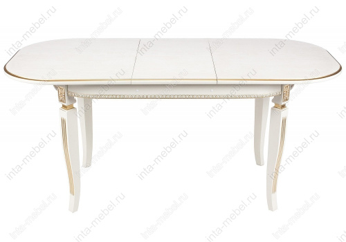 Стол деревянный Romeo молочный / патина золото. Фото №6