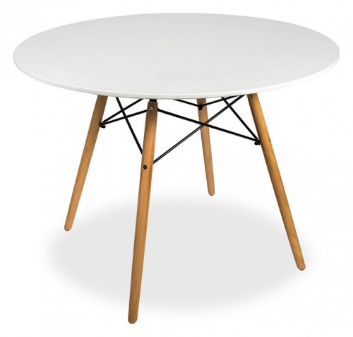 Стол Бари 1000*1000*740 круглый Белый. Фото №1