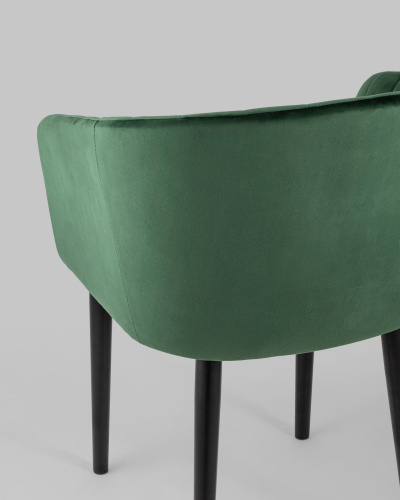 Стул с подлокотниками Нейтон велюр зеленый. Фото №8