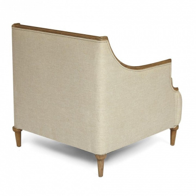 Кресло Secret De Maison ATILA ( mod. CHA 19-27A ) красное дерево, 80х80х82см, античный дуб, ткань кремовая. Фото №2