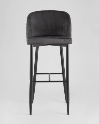 Стул барный Оскар велюр серый. Фото
