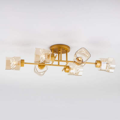 Потолочная люстра Eurosvet Hilari 30165/6 перламутровое золото фото Потолочная люстра Eurosvet Hilari 30165/6 перламутровое золото. Фото №2