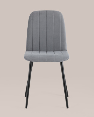 Стул Easy велюр серый фото Стул Easy велюр серый. Фото №5