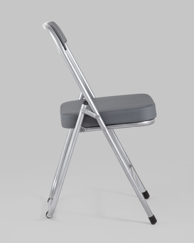 Стул складной ДЖОН металлик, серый. Фото №4