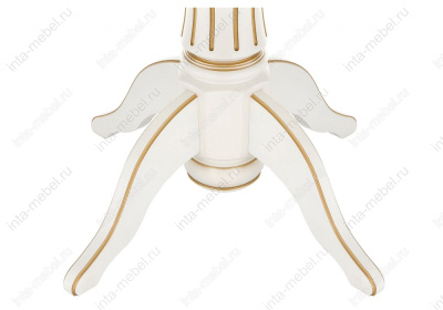 Стол деревянный Павия молочный с золотой патиной фото Стол деревянный Павия молочный с золотой патиной. Фото №4