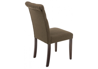 Стул деревянный Amelia dark walnut / fabric brown. Фото