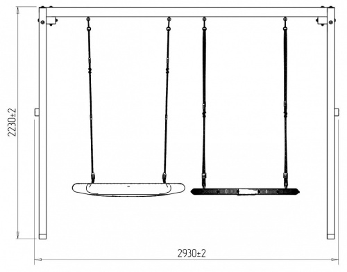 Качели детские Р911-24, коричневый. Фото №9