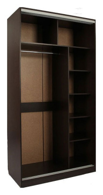Шкаф-купе Рио 7-600 розы (полки слева) венге фото Шкаф-купе Рио 7-600 розы (полки слева) венге. Фото