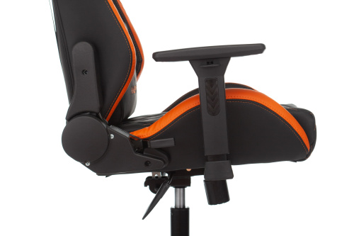 Кресло игровое Knight OUTRIDER черный/оранжевый ромбик эко.кожа с подголов. крестовина металл. Фото №10