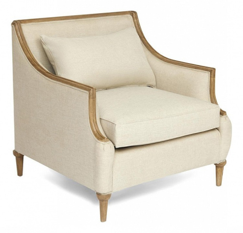 Кресло Secret De Maison ATILA ( mod. CHA 19-27A ) красное дерево, 80х80х82см, античный дуб, ткань кремовая. Фото №1