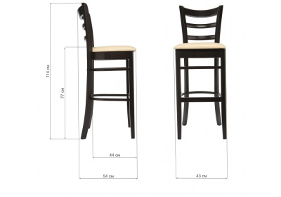 Барный стул Mirakl cappuccino / cream фото Барный стул Mirakl cappuccino / cream. Фото №2