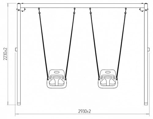 Качели детские Р911-2, коричневый. Фото №9