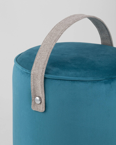 Пуф Джерри велюр темно-бирюзовый. Фото №6