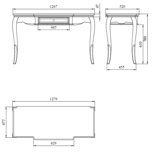 Стол туалетный Тэсоро ГМ 6389. Фото №4