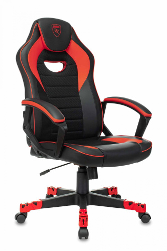 Кресло игровое Zombie GAME 16 черный/красный текстиль/эко.кожа крестовина пластик. Фото №1